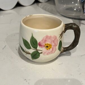 Franciscan Desert Rose Floral Ceramic Mug with Pink and Green Design